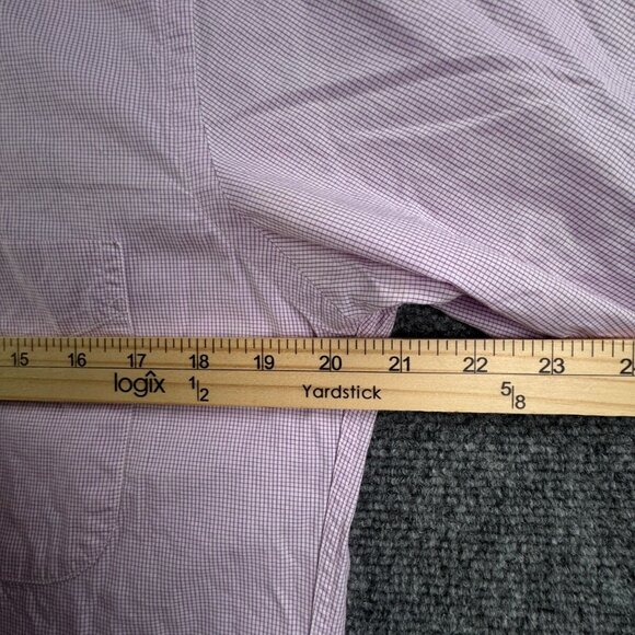 Gitman Bros Button Up Shirt Long Sleeve Men Pink Check 15 34 USA Made Cotton - Picture 6 of 16